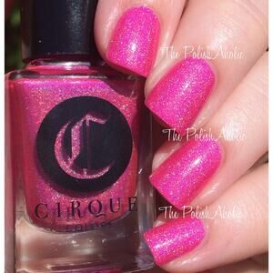 Cirque Nail Polish "Plur" NEW Pink Glitter Shimmer Holo Iridescent Lacquer